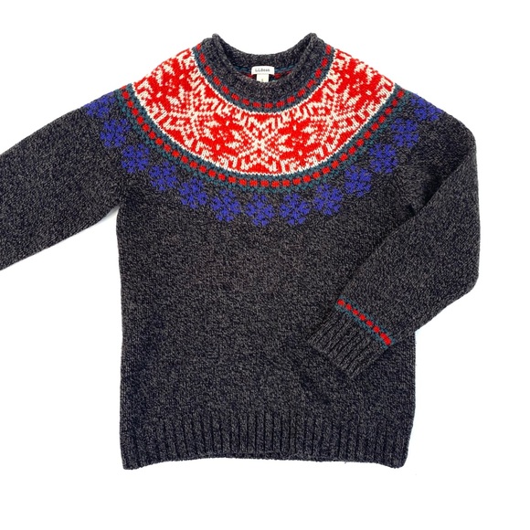 VINTAGE LL Bean Wool Crewneck Pullover S - Picture 1 of 8